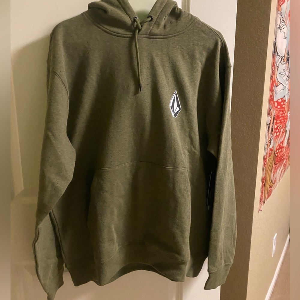Medium Volcom green hoodie, never worn